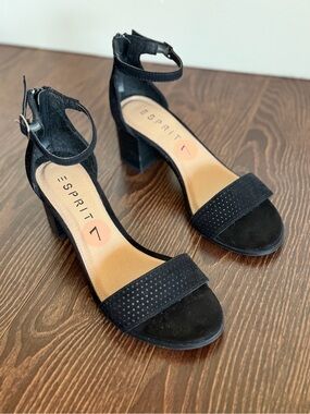 Esprit Black Block Heel Sandals